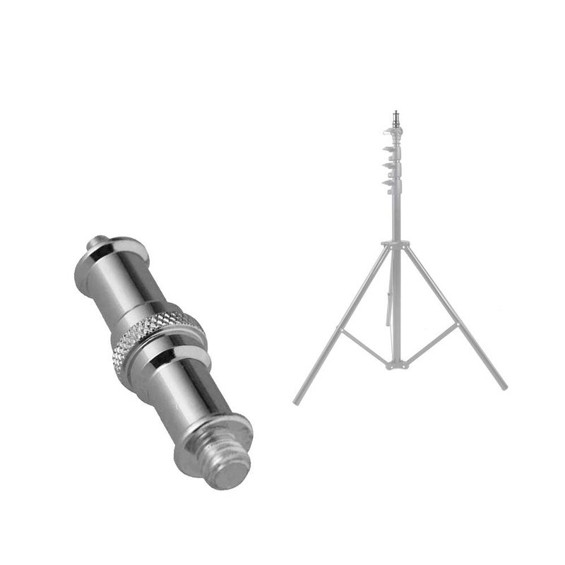 Wellmaking 2 Pieces Standard 1/4 to 3/8 inch Metal Male Convertor Threaded Screw Adapter Spigot Stud for Studio Light Stand, Hotshoe/Coldshoe Adapter, Ball Head, Wireless Flash Receiver, Trigger - Image 5